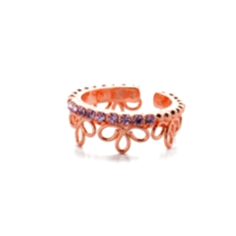 SORRELLI Prunella Band Ring Lavender Peach in Rose Gold